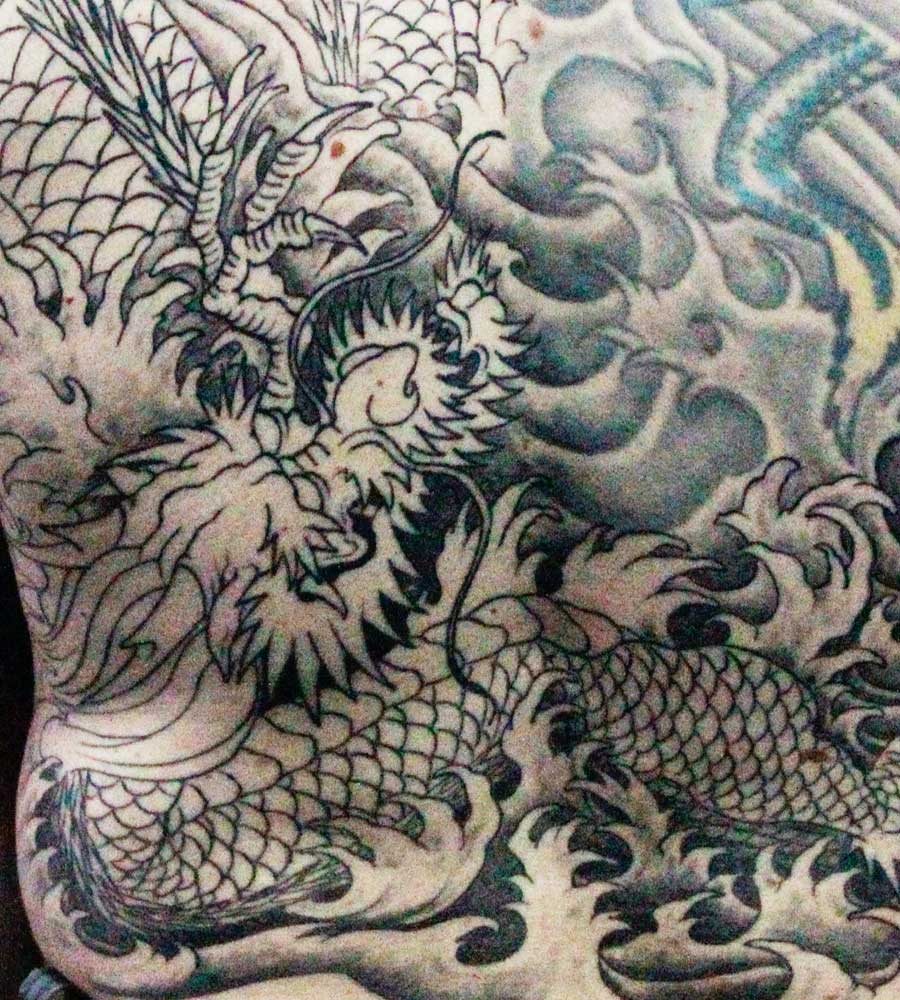 tattoo dragon.detail.